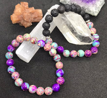 Load image into Gallery viewer, Dreams of the Ocean - Sea Sediment Jasper bracelet stack/set - aromatherapy
