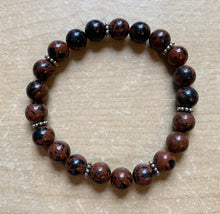 Load image into Gallery viewer, 6.9” Grounding Bracelet- mahogany obsidian 6.9”
