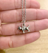 Load image into Gallery viewer, Bulldog Necklace with Stainless Steel chain and 3D bulldog charm
