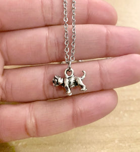 Bulldog Necklace with Stainless Steel chain and 3D bulldog charm