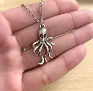 Octopus Necklace - stainless steel necklace with octopus charm spirit animal necklace