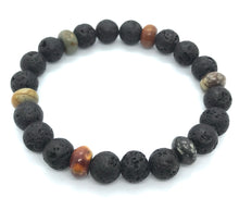 Load image into Gallery viewer, 7.1” Peace of Mind aromatherapy bracelet with Picasso Jasper

