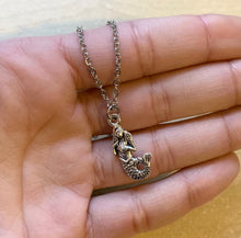 Load image into Gallery viewer, Mermaid’s Life necklace with stainless steel chain 2 sided mermaid charm
