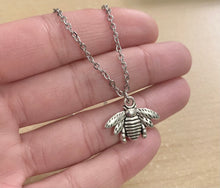 Load image into Gallery viewer, Bees Business Necklace - stainless steel necklace with bee charm

