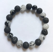 Load image into Gallery viewer, 8” Peaceful Dreams - Black Tourmalinated Quartz Aromatherapy Bracelet
