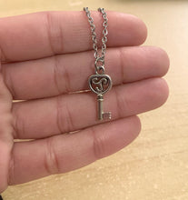 Load image into Gallery viewer, Triskele Key Pendant Necklace - stainless steel necklace with key charm *limited only one available*
