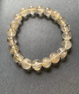 6.75” Golden Child Bracelet- gold rutile Quartz for Gemini or Leo