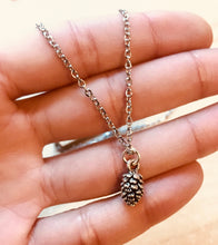 Load image into Gallery viewer, Life of a Pinecone- Pinecone charm Necklace Stainless Steel chain
