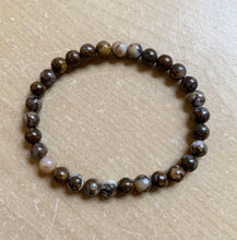 Load image into Gallery viewer, 7.5” Mother Nature Bracelet- Australian Jasper 6mm beads *only one left*
