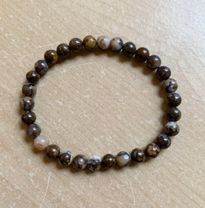 7.5” Mother Nature Bracelet- Australian Jasper 6mm beads *only one left*