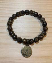 Load image into Gallery viewer, Capricorn Life Bracelet- 7” Bronzite with bronze accents and Capricorn charm
